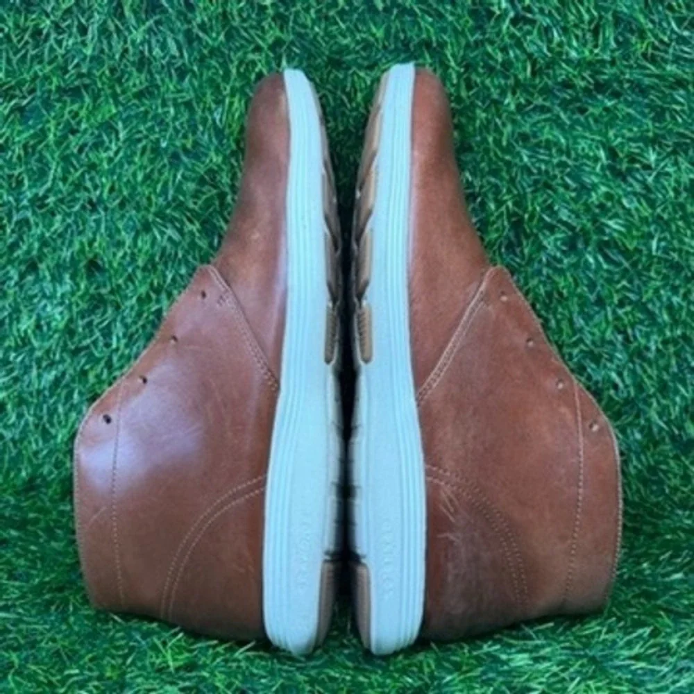 Cole Haan Chukka Boots Mens 11 Brown Leather Grand.OS C29589 Lace Up Mid Top